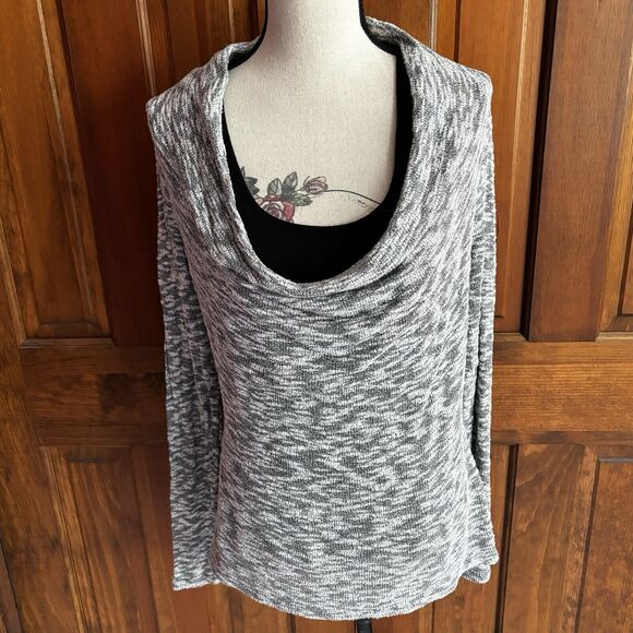 A Pea in the Pod Black White Nursing Maternity Lined Sweater Women's Size Large - Picture 1 of 8